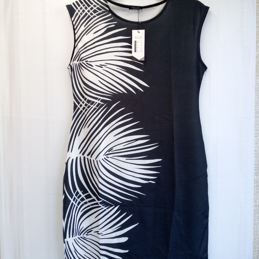 NWT Angvns Bodycon Pencil Dress Sleeveless Knee Length Stretch Sz XXL